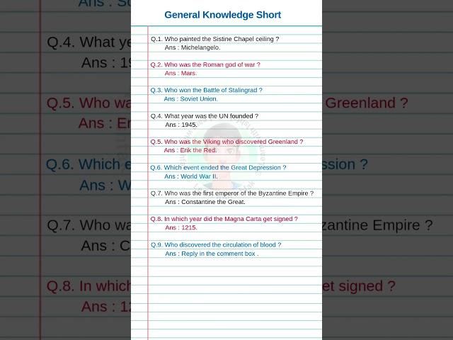 Who was the Roman god of war? | General Knowledge Questions and Answers #knowledge #shorts