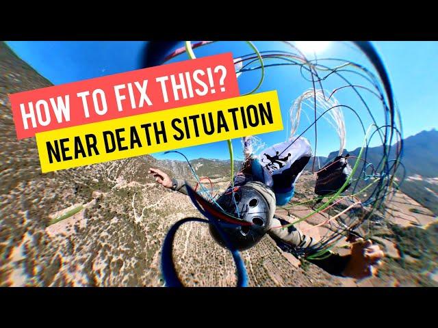 NEAR DEATH - Acro Paragliding going WRONG!!