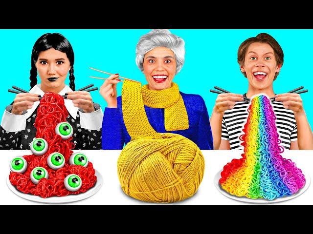 Wednesday vs Grandma Cooking Challenge | Tasty Kitchen Recipes by FUN FOOD