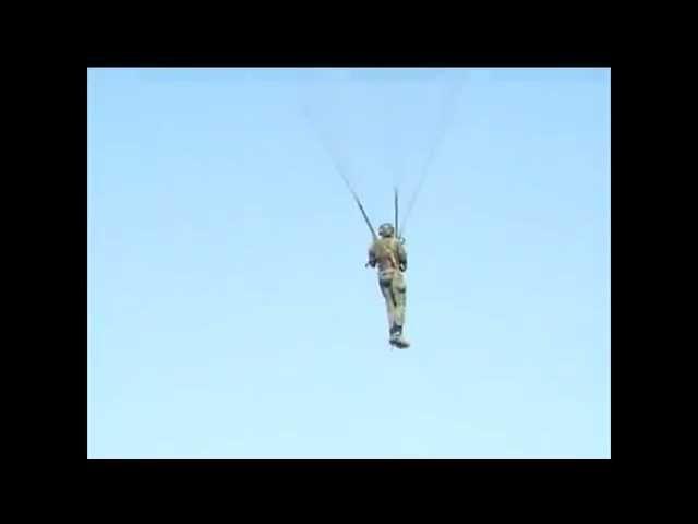 Marine executes terrible parachute landing fall (PLF)