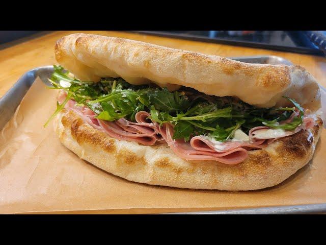 Mortadella Panuozzo w Burrata | Italian Sandwich Made w Pizza Dough | #italianfood #panuozzo