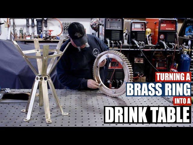 Turning a Brass Ring Gear into a Stunning Cocktail Table | TIG & Metalworking Tips | Jimbo's Garage