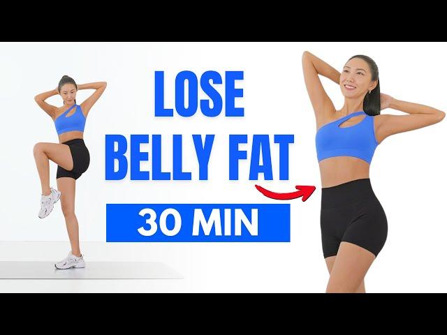 Get rid of BELLY FAT in 1 Week  30 Min Standing Workout - No Jumping, No Squat, No Lunge