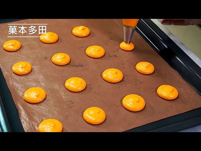 你沒吃過的南瓜奶油馬卡龍 / 好吃到停不下來 / 不失敗蒸烤爐食譜 / Macaron / Homemade Desert for Combi Oven【菓本多田烘焙廚房】