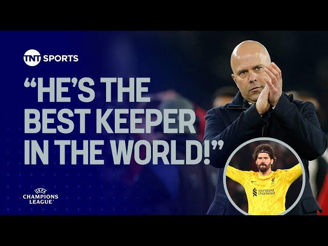 Liverpool’s Arne Slot heaps praise on Alisson Becker’s goalkeeping heroics against PSG ‍ #UCL