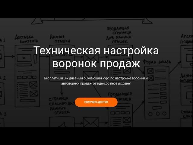 Техническая настройка воронок продаж | Бесплатный 3-х дневный обучающий курс по настройке воронки и