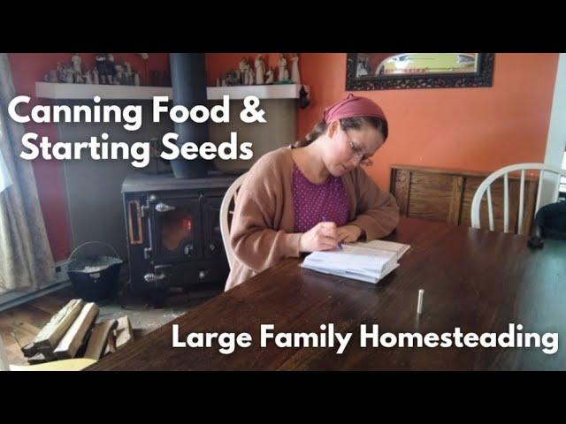 Large Family Homesteading ~ Canning Carrots & Squash ~ Starting Pepper Seeds