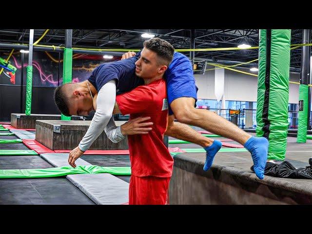 WWE MOVES AT THE TRAMPOLINE PARK (Full Movie)