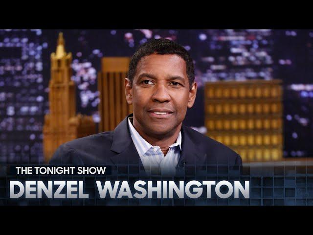 Denzel Washington Had to Improvise After Breaking a Door on Stage | Fallon Flashback