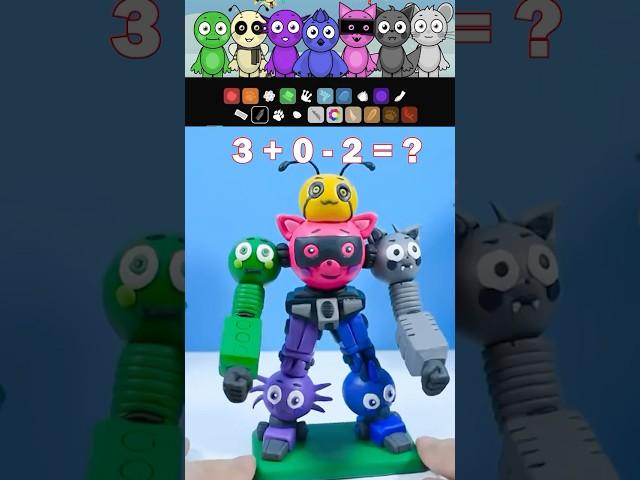 I made ROBOT Abgerny Vurr, Zee, Amy…..  from Sprunki with clay #shorts #sprunki #clay #diy