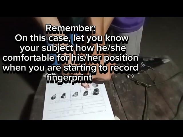 Record Fingerprint Using Improvise Materials