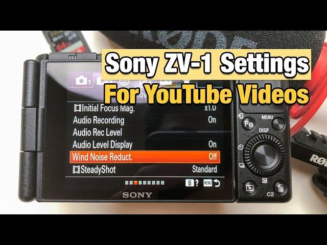 Sony ZV-1 Settings For Controlled Environments & YouTube Videos