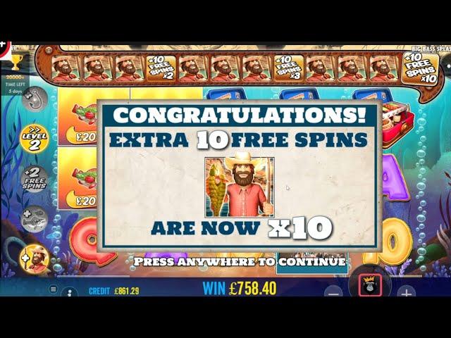 BIG BASS SPLASH - 10X Bonus - Huge Win