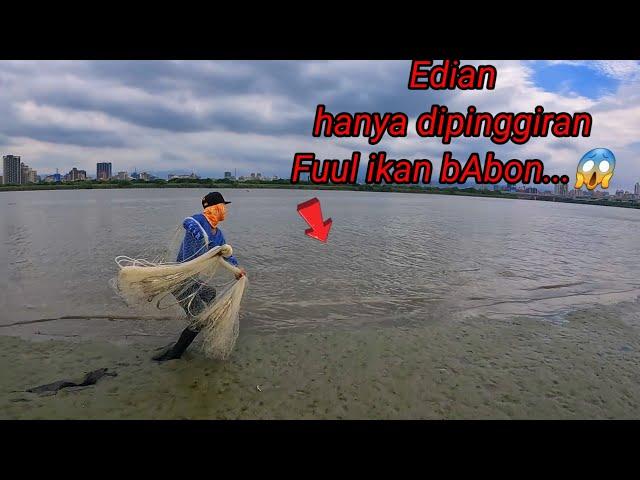 JALA IKAN HANYA DIPINGGIRAN SEKALI TEBAR PANEN IKAN BELANAK BABON /NETS FISHING