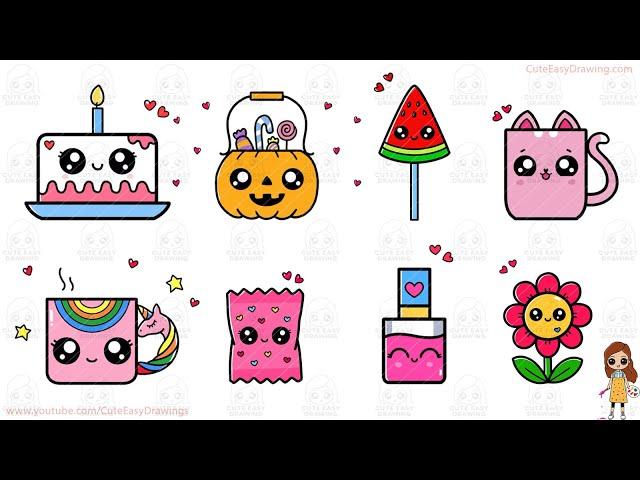 Cute Easy Drawing Video Collection for Kids | 60 Minutes Long Drawing Video Sunday Special