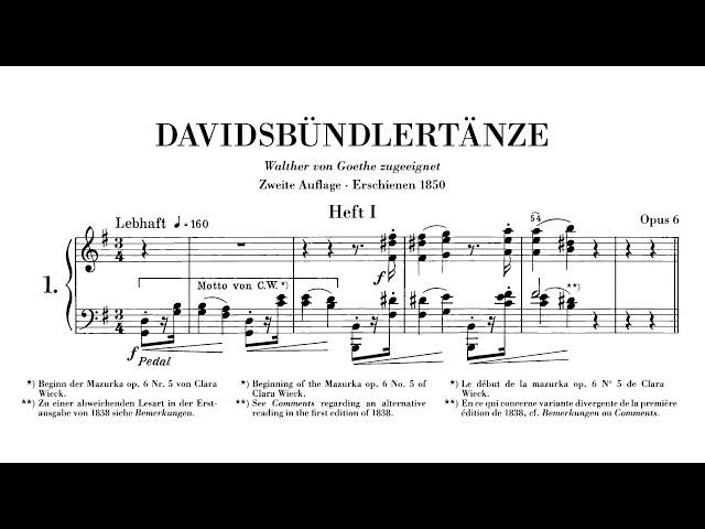 Robert Schumann - Davidsbündlertänze, Op.6 (Wilhelm Kempff)