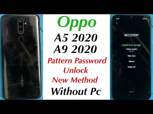 Oppo a5 2020 pattern password unlock without pc new method 100% working