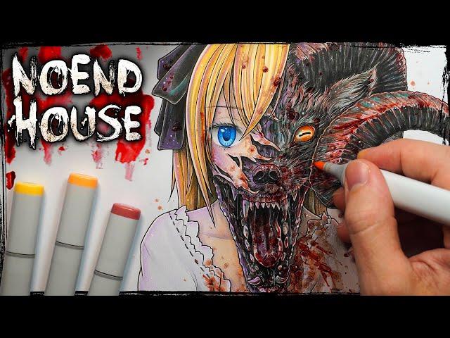 NoEnd House Creepypasta (Illustrated) Story + Drawing