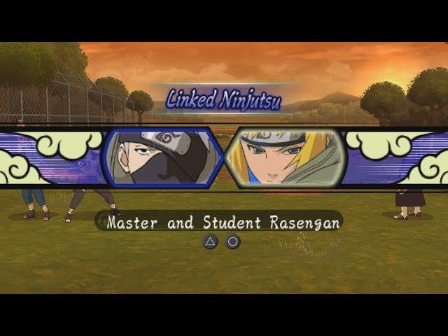 Naruto Ultimate Ninja Heroes 3 All Linked Ninjutsu Team Jutsu 1080p 60 FPS