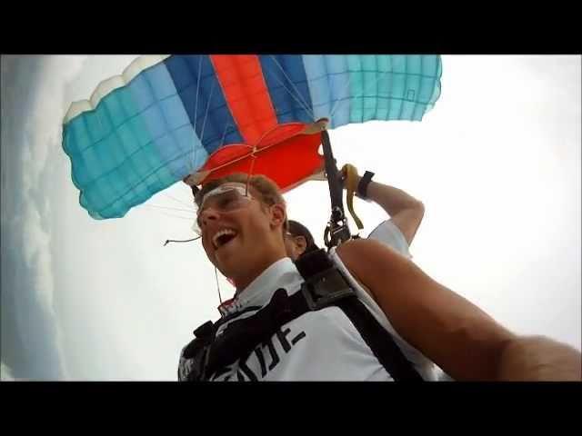 Daniel Kirby has his adrenaline kick with a skydive at Skydive Kentucky!