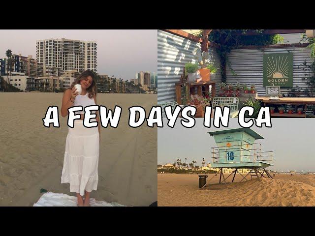 VLOG: first few days in california, lots of beach sunsets + easy dinner recipe idea!!