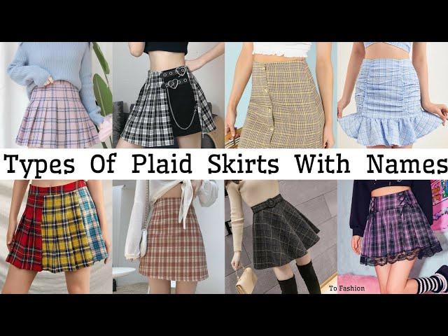 Types Of Plaid Skirts With Names/Trendy Plaid Skirts/Korean Plaid Skirt Aesthetic Outfit/To Fashion