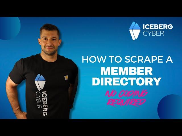 How to scrape a member directory - no coding required