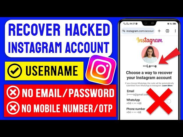 How to Recover Hacked Instagram Account without Email Phone Number & Password 2024 | Hacked insta id