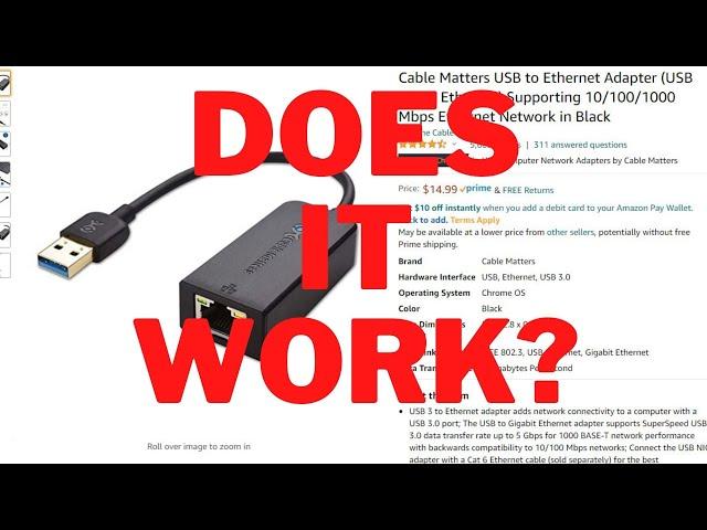 USB 3.0 to Gigabit Ethernet Adapter - Cable Matters on LG OLED TVs