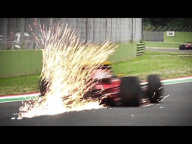 Ferrari 643 F1 Car V12 Sound at Imola Circuit - HUGE Sparks, Accelerations, Fly Bys & More!!