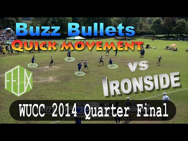 Buzz Bullets quick disc movement vs Ironside - WUCC 2014 QF