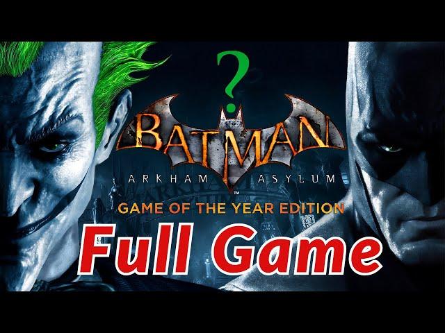 Batman: Arkham Asylum - Gameplay Walkthrough - FULL GAME - (No Commentary) - All Riddler's Trophies