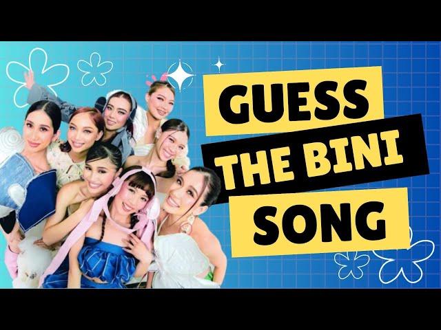 BINI QUIZ | GUESS THE BINI SONG CHALLENGE