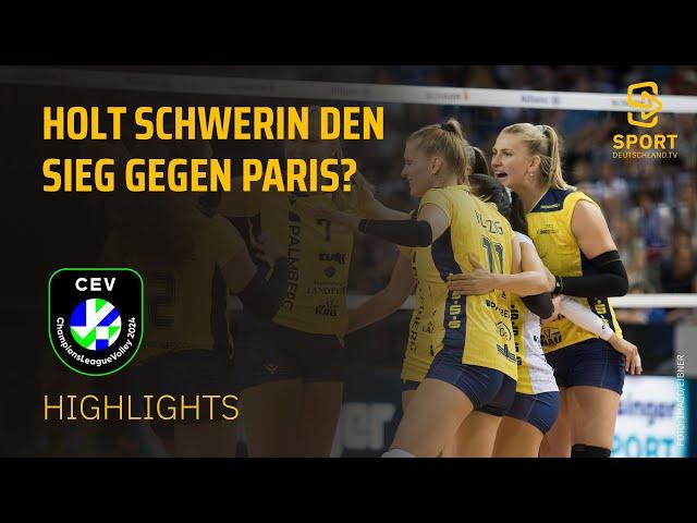 SSC Palmberg SCHWERIN - LEVALLOIS PARIS Saint Cloud | Highlights, CL Frauen | SDTV Volleyball