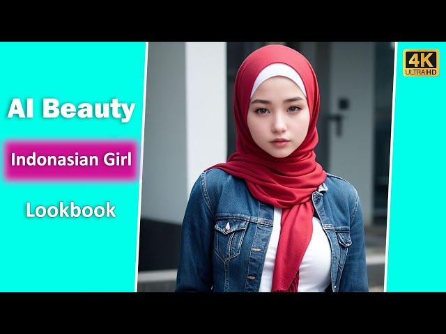 Indonesian Girl in Hijab AI ART GIRL LOOKBOOK FASHION BEAUTY MODEL | Girlfriend-61