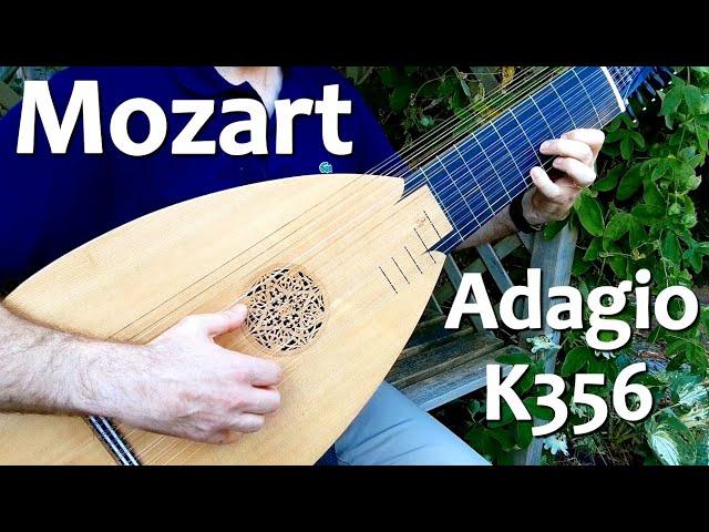 Mozart Adagio K356 / K617a (for glass armonica) played on the baroque lute - tablature available