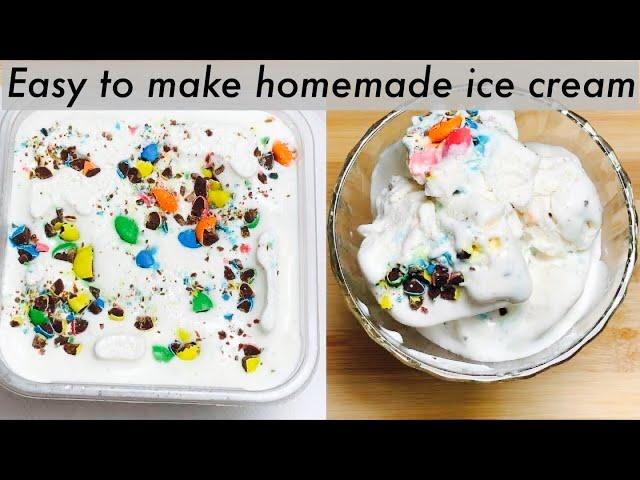 EASY TO MAKE HOMEMADE ICE CREAM RECIPE | HOW TO MAKE ICE CREAM | 3 INGREDIENT ICE CREAM RECIPE