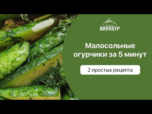 Самый вкусный рецепт малосольных огурцов в пакете! | Как сделать малосольные огурцы за 5 минут?