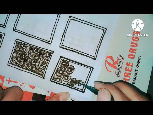 How to basic 6 type drow mehndi easy design @Dadhich mehndi artist u tube channel