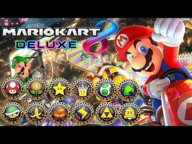 Mario Kart 8 Deluxe - All Tracks 200cc (Full Race Gameplay)