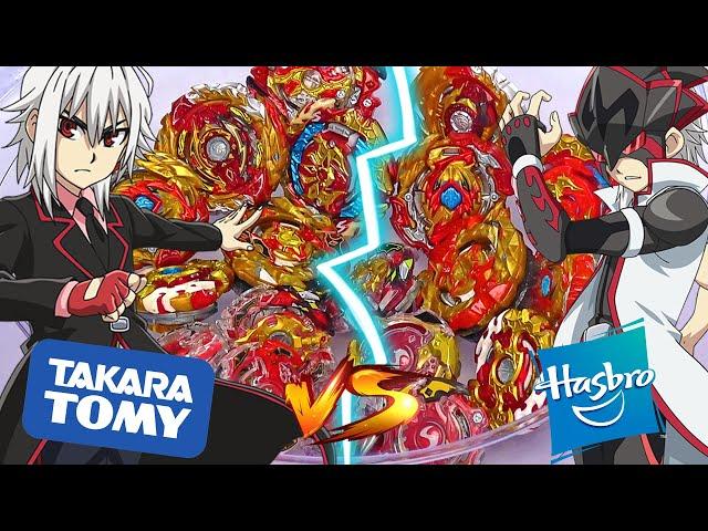 ALL SPRIGGAN BEYS vs ALL SPRYZEN BEYS | Beyblade Burst Evolution Battle