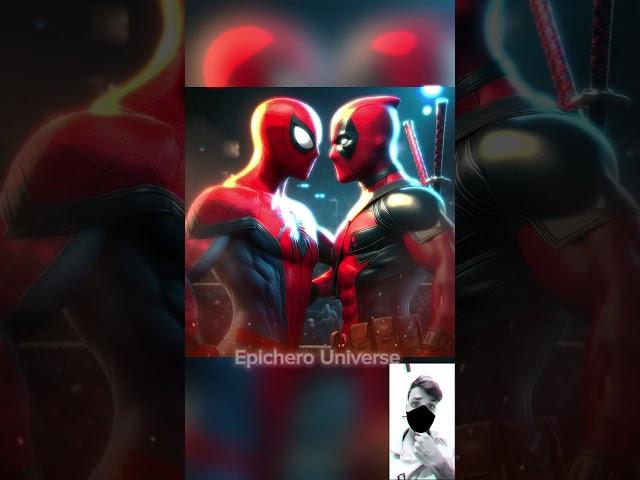 Spider-Man Battle against Deadpool and Supergirl  Who Will Win? #marvel #spiderman #shorts #ai