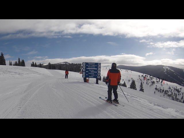 Skiing Vail Back Bowl Sun Up Bowl  Intermediate Run in 4K