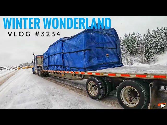 WINTER WONDERLAND | My Trucking Life | Vlog #3234