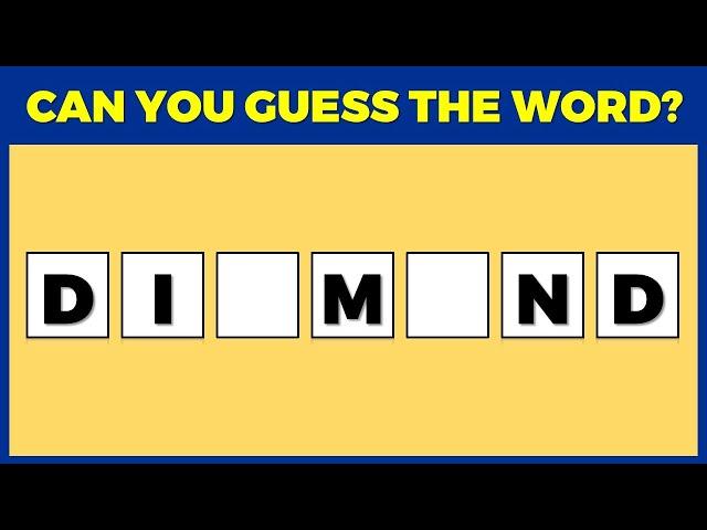 Guess The Word Game  | Complete The Word From The Letters. #2