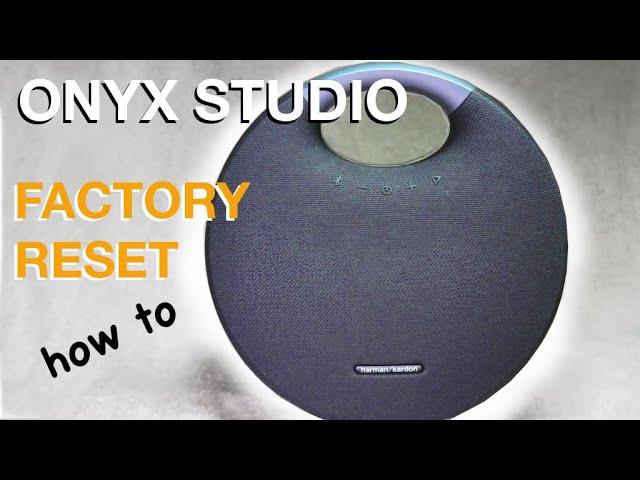 How to RESET the ONYX STUDIO wireless Bluetooth speaker