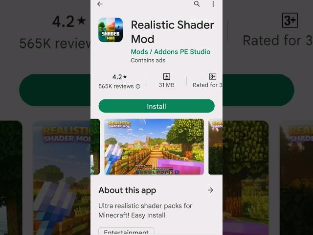 Minecraft top 5 shaders APP FOR 1.21 Minecraft best shaders 1.22#shorts #minecraftshorts #trending