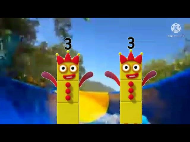 Numberblock 6 goes to Water slide