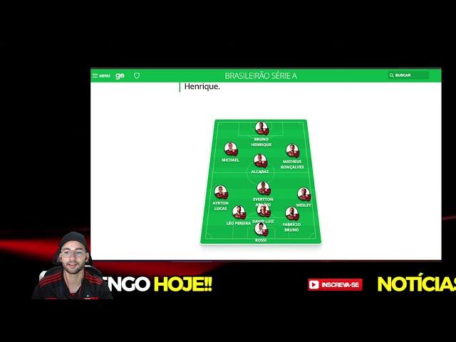 SAIU A ESCALAÇÃO DO FLAMENGO! NOTÍCIAS DO MENGÃO HOJE!