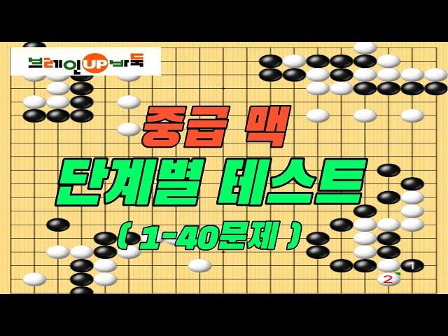 바둑강좌 #9-중급 맥-단계별 테스트, Intermediate Mac-Step Test #바둑강좌 #브레인업바둑 #바둑교육 #baduk